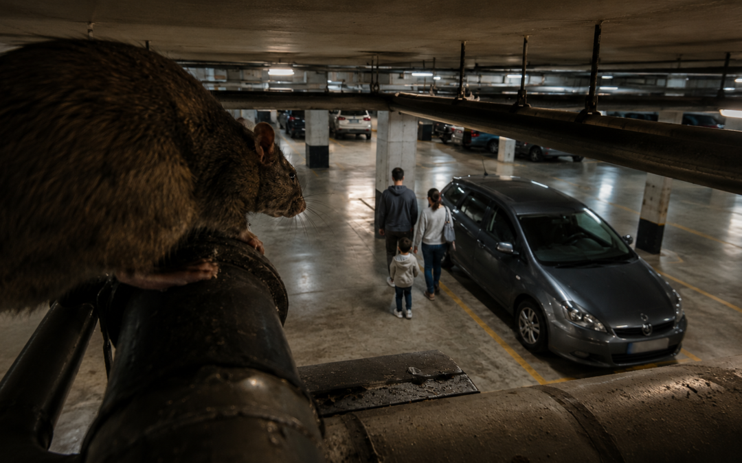 pragas na garagem do condomínio no ABC Paulista
