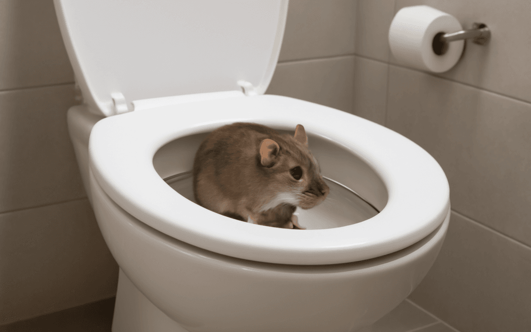 Imagem ilustrativa sobre Ratos no vaso sanitário: um rato realmente consegue aparecer?